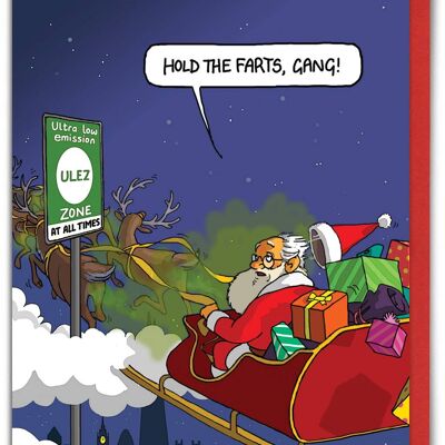 Funny Christmas Card - ULEZ Farts by Brainbox Candy