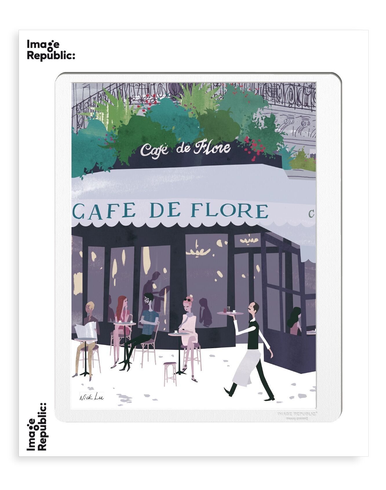 POSTER 30x40 cm WLPP PARIGI CAFE DE FLORE