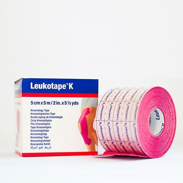 LEUKOTAPE K ROSA KLEBEBAND 5 cm x 5 m