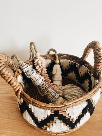 Pompon à décor de coquillages de plage blancs 5