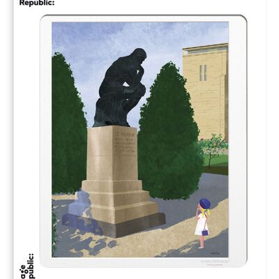 AFFICHE 30x40 cm WLPP PARIS RODIN LE PENSEUR