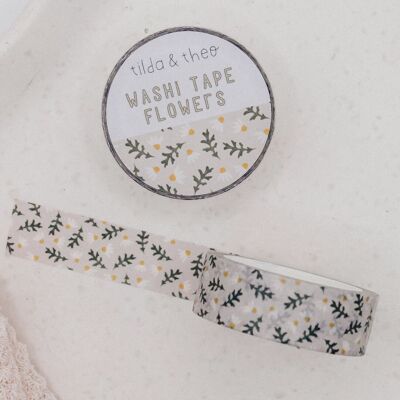Washi Tape Blumen / Blumenwiese - Klebeband Blüten Masking Tape
