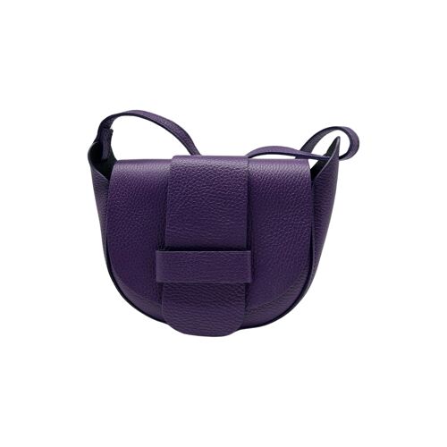 SAC BANDOULIERE CUIR GRAINE MARGOT VIOLET