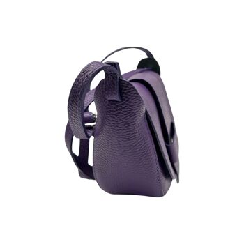 SAC BANDOULIERE CUIR GRAINE MARGOT VIOLET 3