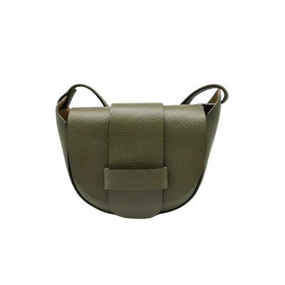 GREEN MARGOT SEEDED LEATHER CROSSBODY BAG