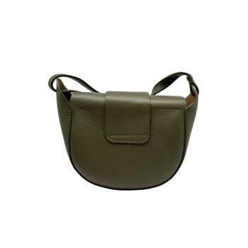 SAC BANDOULIERE CUIR GRAINE MARGOT VERT 2