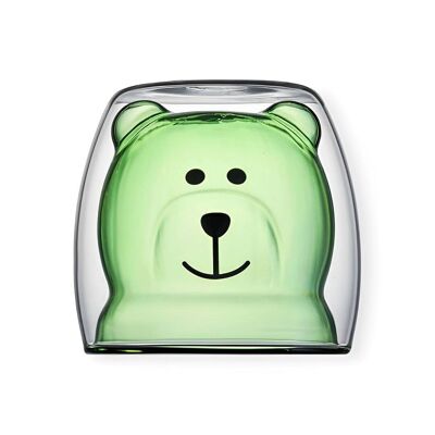 Tazza a doppia parete con orso verde