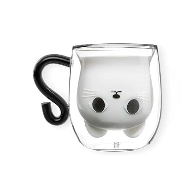 Double Walled Cup Black Cat Handle