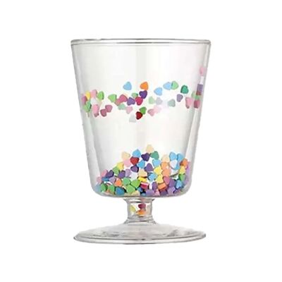 Hearts Double Walled Glass