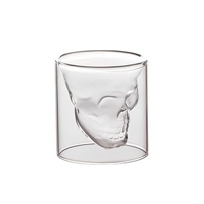 Double Wall Glass Skull 150ml