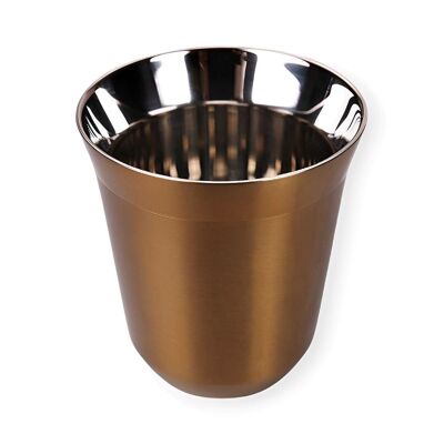 Brown Double Wall Steel Espresso Cup