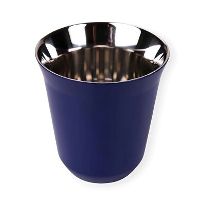 Navy Blue Double Wall Steel Espresso Cup