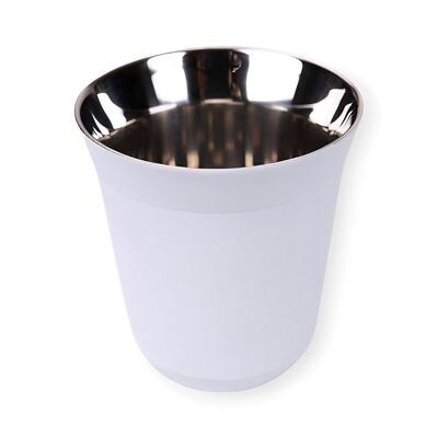 Tasse Expresso Acier Double Paroi Blanc