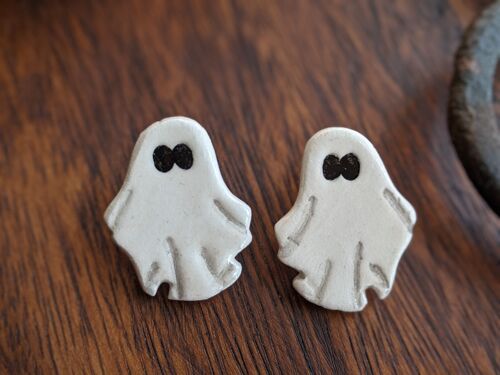 Ghost stud earrings, Halloween earrings, fall earrings