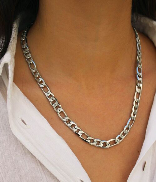 Collier maille figaro Bella Argent | Bijoux faits main en France