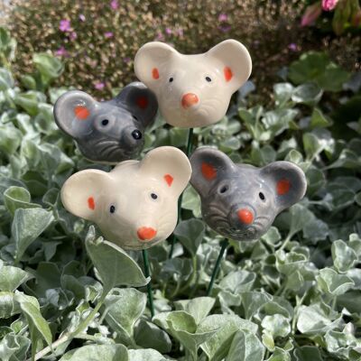 Ceramic Mouse, Ceramic Mouse on stem