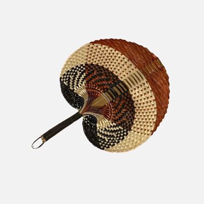 Natural Fan Tricolor Red - S