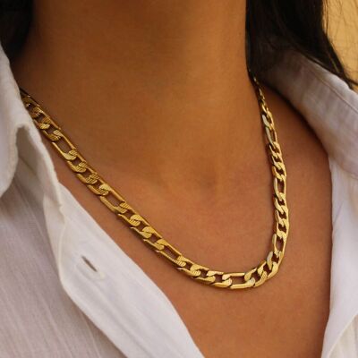 Figaro mesh necklace Bella Gold | Handmade in France