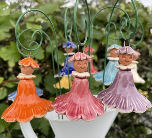 Hanging Colorful Fairy, Ceramic Figures