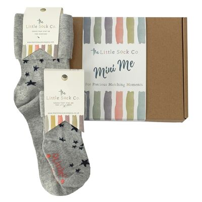 Mini Me passendes Familiensocken-Geschenkset für Erwachsene und Kinder in Sternen ⭐️ – das perfekte Geschenk für Geburtstage oder Weihnachten