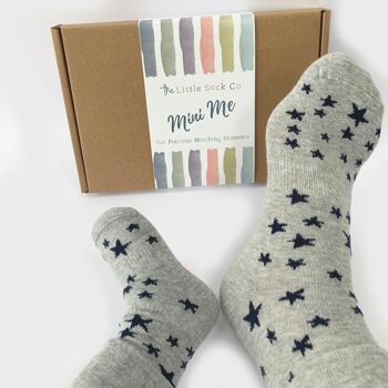 Coffret cadeau de chaussettes familiales assorties Mini Me pour adultes et enfants en étoiles ⭐️ - Le cadeau parfait pour les anniversaires ou Noël 2