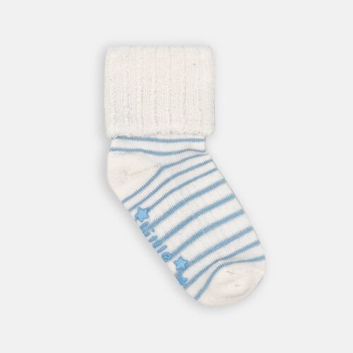 Cosy Stay-On, Non-Slip Socks - Ocean Stripe