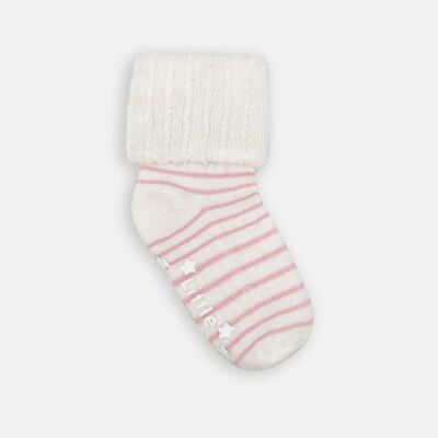 Kuschelige, rutschfeste Babysocken – Camellia Stripe