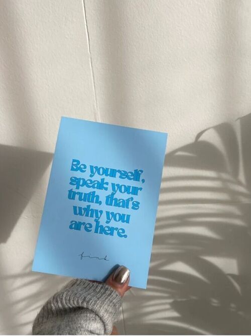 CARTE « BE YOURSELF, SPEAK YOUR TRUTH »