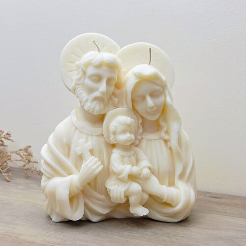 Holy Family Candle - Christian Christmas Candle - Religious Gifts