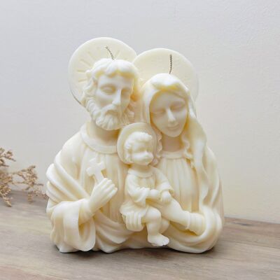 Bougie de la Sainte Famille - Bougie de Noël chrétienne - Cadeaux religieux