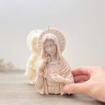 Bougie chrétienne Mère Marie - Bougie de Noël de la Vierge Marie - Cadeaux catholiques 7
