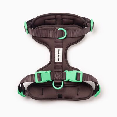 Extra Dark Brown Color Block Flexible Dog Harness