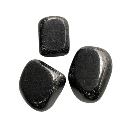 Trommelkristalle, 12er-Pack, schwarzer Obsidian