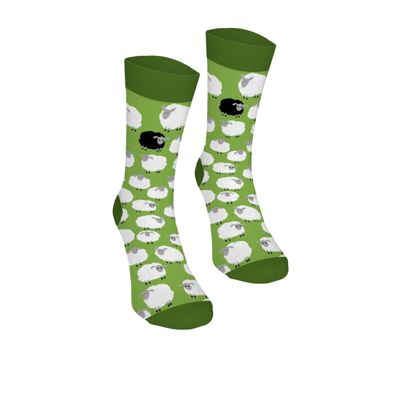 Sheep Green Colored Cotton Socks Bertoni 37-41