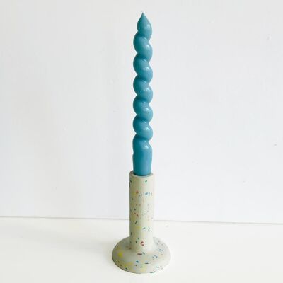 Candle holder concrete tube speckle