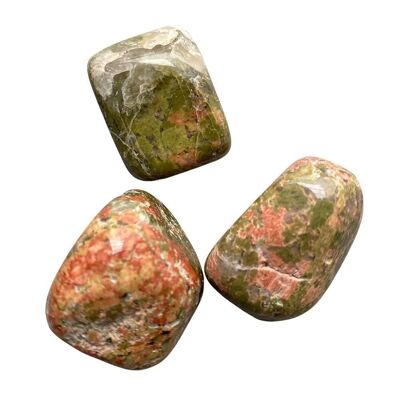 Tumbled Crystals, Pack of 12, Unakite