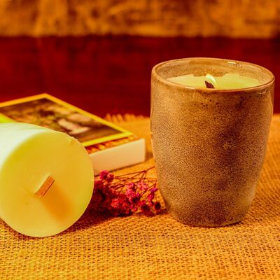 Refill candle elderberry scented candle for stoneware cups