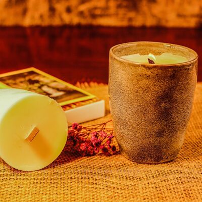 Mango scented candle refill for earthenware cups