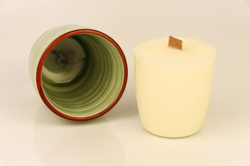 Nachfüllkerze-Duftkerze Tannenzapfen-Honig für unsere Keramikbecher