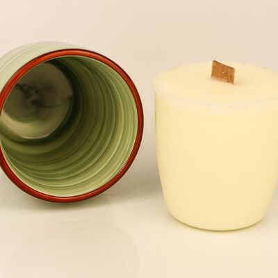 Recharge bougie bougie parfumée pommes de pin miel pour nos mugs en céramique