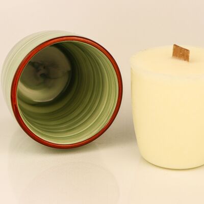 Nachfüllkerze-Duftkerze Tannenzapfen-Honig für unsere Keramikbecher