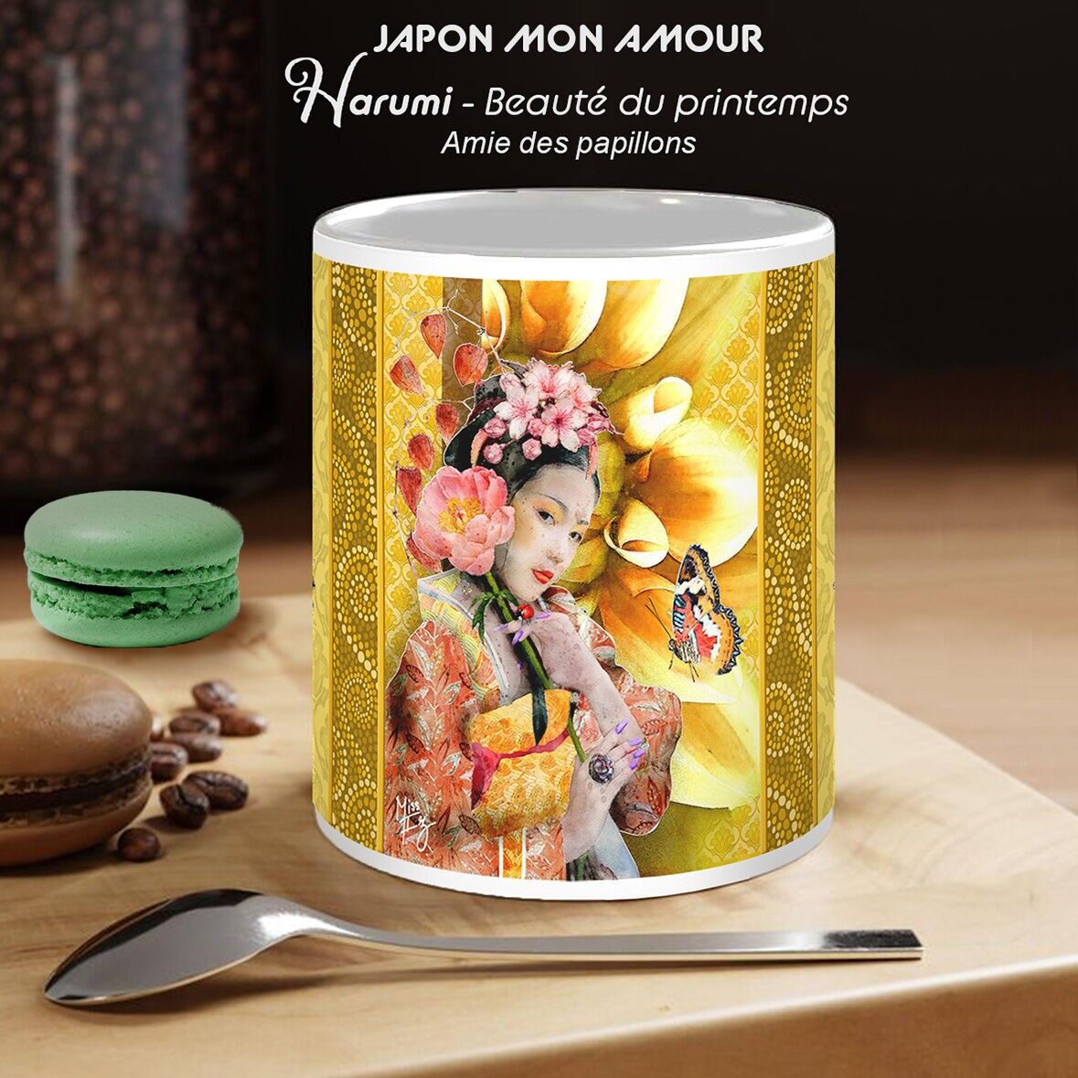 Japan-Tasse – Harumi > Frühlingsschönheit – Schmetterlingsfreund