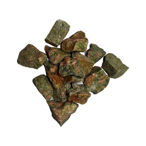 Raw Rough Cut Crystals, 2-4cm, Pack of 12, Unakite