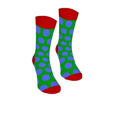 Dots Indigo Colored Cotton Socks Bertoni 37-41