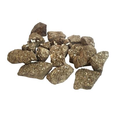 Cristaux bruts bruts, 10-50 g, paquet de 12, pyrite