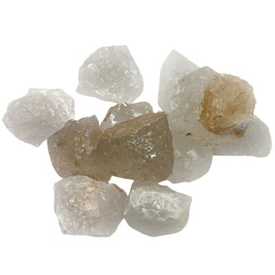 Rohe Rohkristalle, 80–100 g, 6 Stück, klarer Quarz