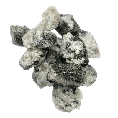 Rohe Kristalle im Rohschliff, 80–100 g, 6 Stück, Regenbogenmondstein