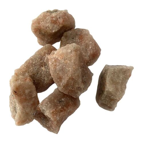 Raw Rough Cut Crystals, 80-100g, Pack of 6, Sunstone