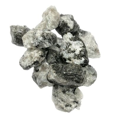 Rohe Kristalle im Rohschliff, 80–100 g, 12 Stück, Regenbogenmondstein