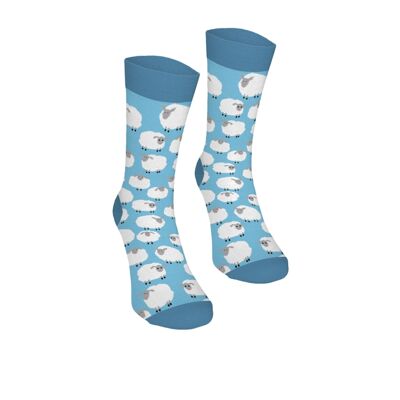 Sheep Blue Colored Cotton Socks Bertoni 42-45